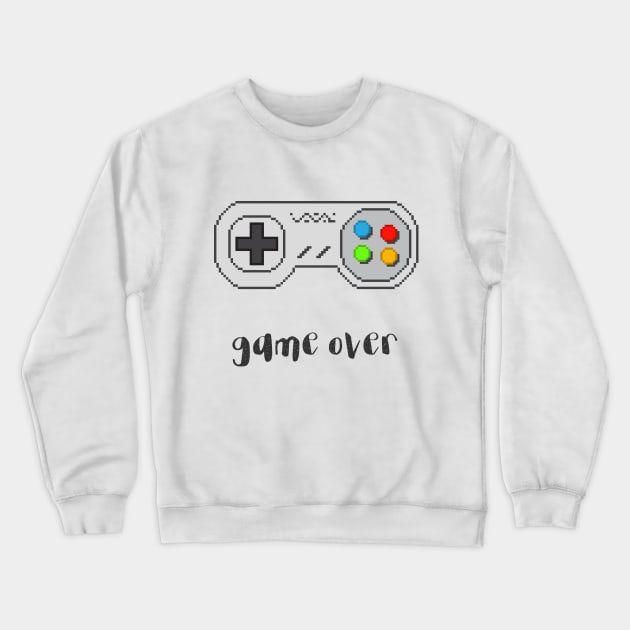 Game over with controller Crewneck Sweatshirt by Elena Choo